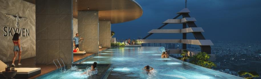 Panoramic skyline views from Skyven tower Kokapet Hyderabad