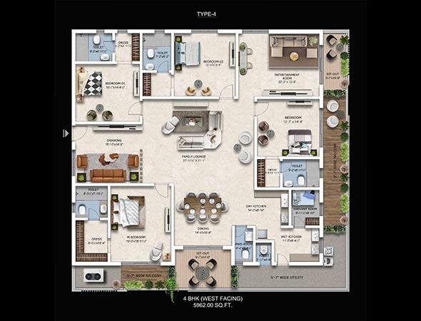 View 4 Floor Plan