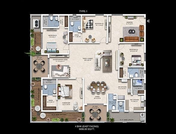 View 1 Floor Plan